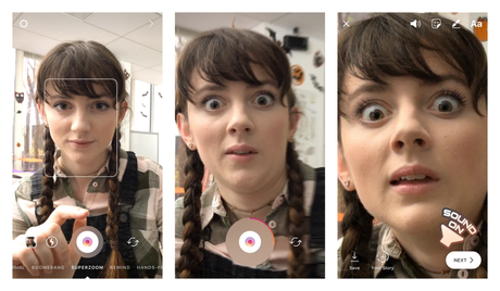 Nouveautés de la version 20.0 d'Instagram sur iPhone : Le SuperZoom