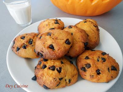 Cookies courge & chocolat pour halloween!