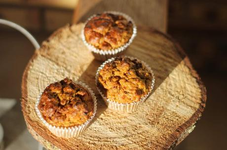 Muffins à la citrouille (sans sucre et sans matière grasse ajoutés)