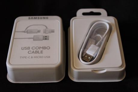 Câble combo USB-C Micro USB officiel Samsung 14