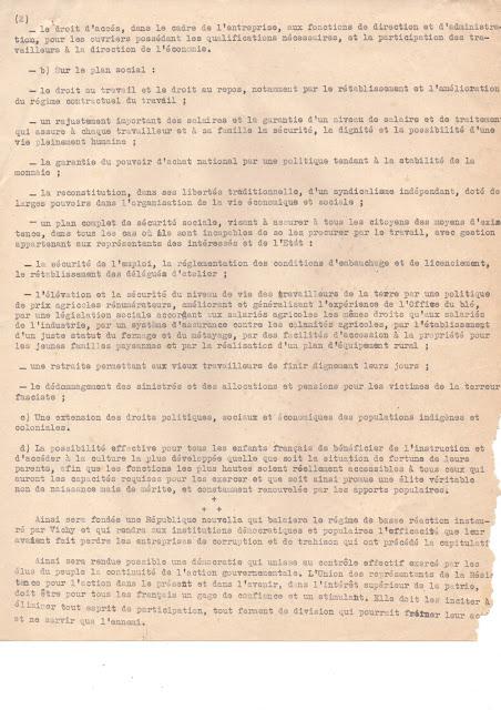 Le programme d'action du Conseil National de la Résistance (1944)