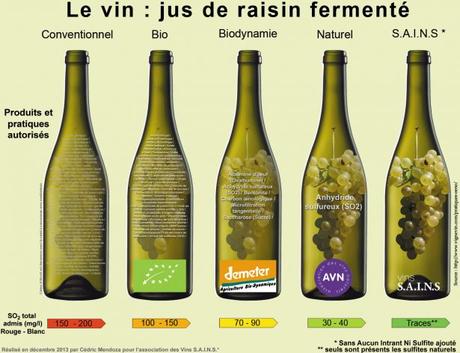 Quelle est la différence entre le vin bio, vin en biodynamie et vins natures