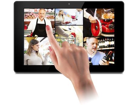 Une grande tablette tactile professionnelle idéale pour les points de vente