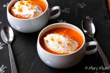 Cappuccino de potimarron et panais à l’orange