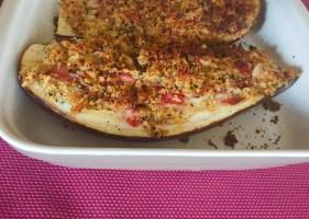 Aubergines gratinées au jambon et comté