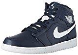 Nike Air Jordan 1 Mid, Chaussures de Basketball Homme, Bleu (Obsidian/White/White), 40 EU