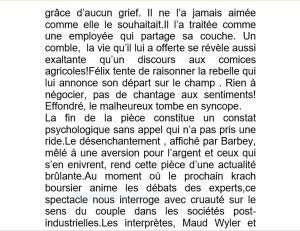 Regard vers le théâtre de Pierre-Marc LEVERGEOIS Novembre 2017