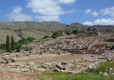 Archéologie minoenne : cour centrale du site de Zakros.