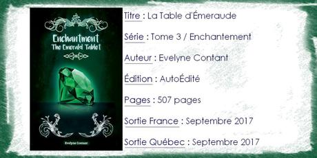 Enchantement #3 La Table d’Émeraude d’Evelyne Contant