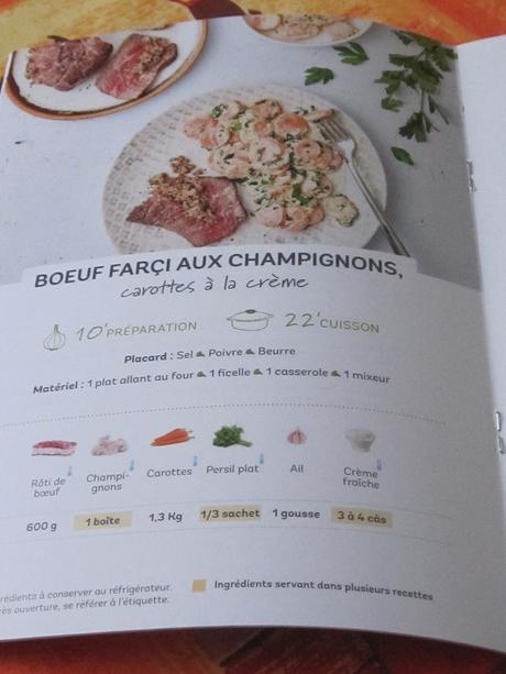 Boeuf farci aux champignons et carottes à la crème