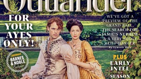Claire et Jamie (Outlander) en couverture de EW