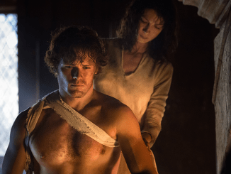 Claire et Jamie (Outlander) en couverture de EW