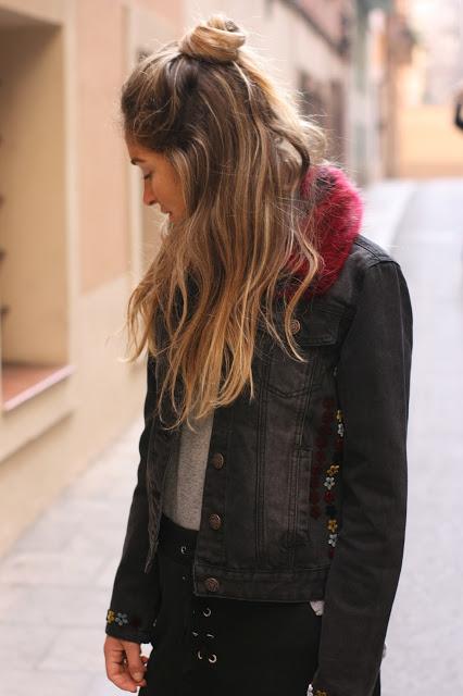 Le blouson en jean (noire) - Desigual chloeschlothes-desigual