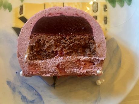 Buche de Noël toute rose aux framboises ♨︎♨︎♨︎