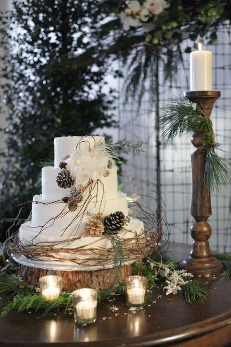 mariage theme hiver cadre photo
