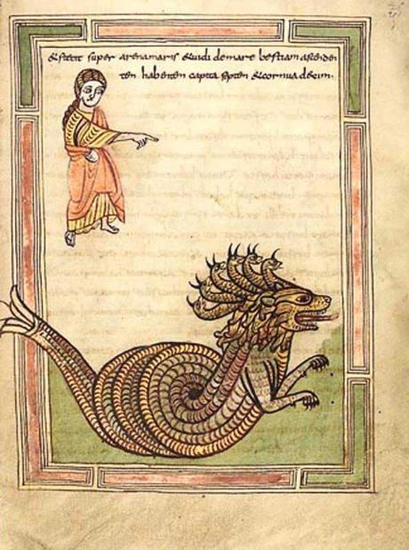 dragon,-mythologie,-christianisme,-iconographie