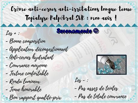 La crème anti-cernes Topialyse Palpébral CC SVR : mon avis ! La crème anti-cernes Topialyse Palpébral CC SVR : mon avis !
