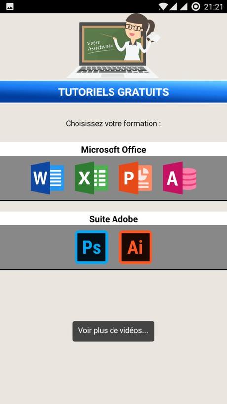 Application Android : Votre Assistante – Tutoriels Office et Adobe Application Android : Votre Assistante – Tutoriels Office et Adobe