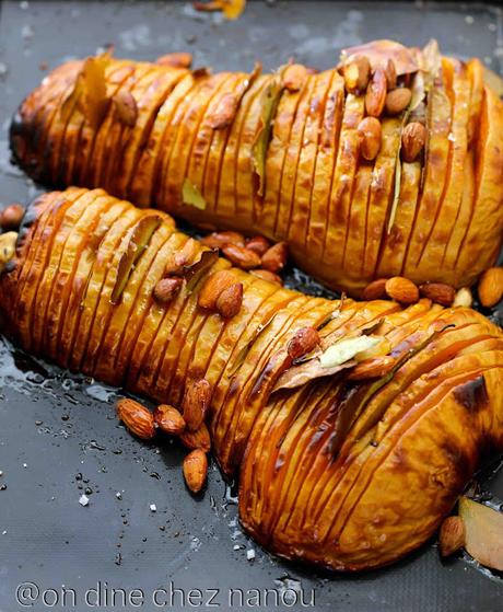 Courge butternut façon Hasselback