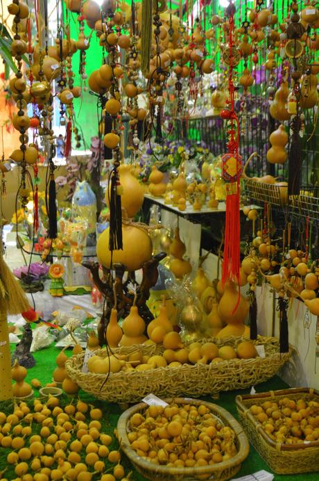 Au paradis des fleurs et du jade à Taipei !! Calebasses au marché aux fleurs