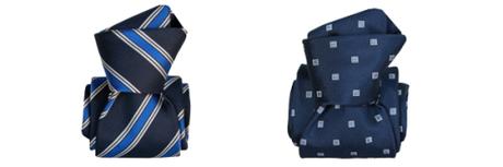 Cravate Segni Disegni LUXE  Faite main Bleu