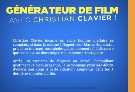 Un générateur de scénarios de films… avec Christian Clavier