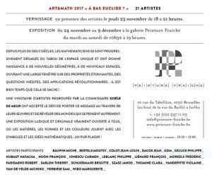 Exposition  ART & MATH   » A bas Euclide  » Galerie Peinture Fraîche  » BRUSSELS