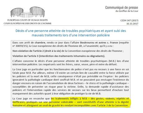 #violencespolicieres : une triste confirmation par la #CEDH alt=