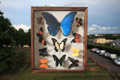 Des papillons géants envahissent la ville grâce à l’artiste Mantra