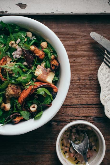 Salade Panzanella d’Automne au Potimarron Rôti Salade Panzanella d'Automne au Potimarron