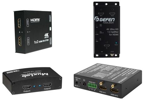 4 distributeurs HDMI pour diffuser une source vers deux écrans