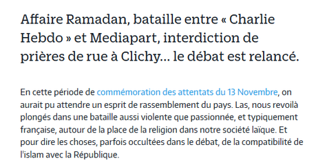 Le Parisien tord le bras à la #laïcité… pour lui faire détester l’Islam. #republicanistes Le Parisien tord le bras à la #laïcité… pour lui faire détester l’Islam. #republicanistes