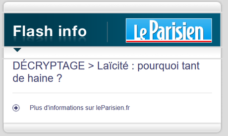 Le Parisien tord le bras à la #laïcité… pour lui faire détester l’Islam. #republicanistes