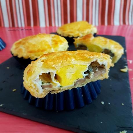 Tourtes feuilletées aux oeufs