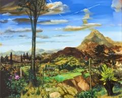 Salamalecs aux foldingues Stéphane Zaech (1966) Paysage à la Vierge Oil on canvas 2014 Ph Corinne Cuendet.jpg