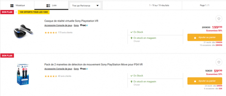 Bon Plan – Casque Playstation VR à 199.99€