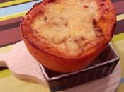 Potimarron farci viande hachée, sauce tomate champignons