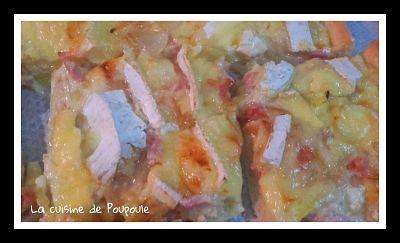 Pizza Normande ( Camembert et pomme) au thermomix ou sans 