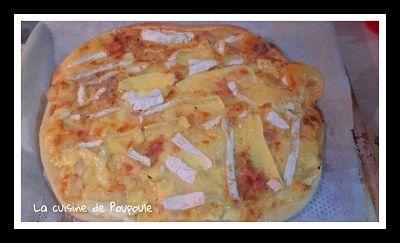 Pizza Normande ( Camembert et pomme) au thermomix ou sans 