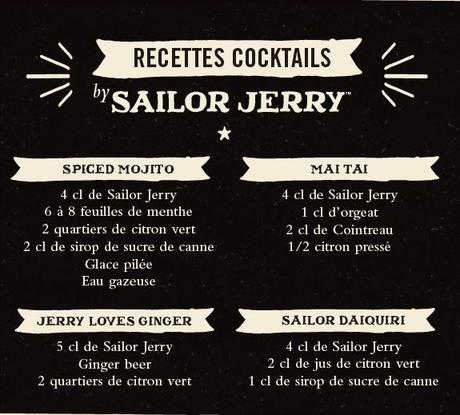 Recettes cocktails rhum Sailor Jerry
