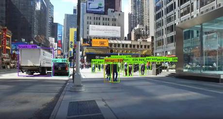 Reconnaissance numérique à Time Square