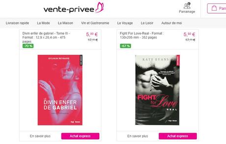 Vente privée sur quelques titres de Hugo New Romance