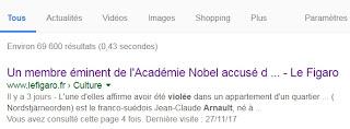 Jean-Claude Arnault présumé violeur de l'institution du Prix Nobel