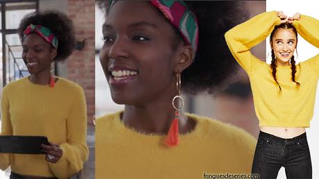 DEMAIN NOUS APPARTIENT : le pull jaune moutarde de Gwen dans l’épisode 96 DEMAIN NOUS APPARTIENT : le pull jaune moutarde de Gwen dans l’épisode 96