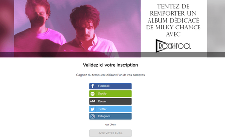 Gagne « Blossom » le dernier album de Milky Chance dédicacé par le groupe Gagne « Blossom » le dernier album de Milky Chance dédicacé par le groupe