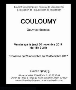 Galerie SPARTS  exposition Anne-Françoise Couloumy  » Peintures » 30/11/2018