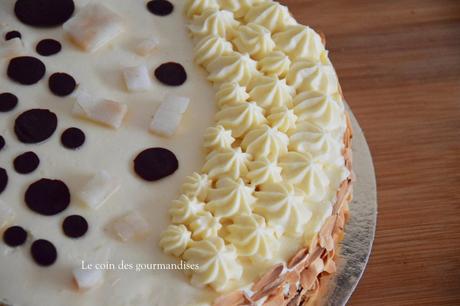 Entremet poires-chocolat