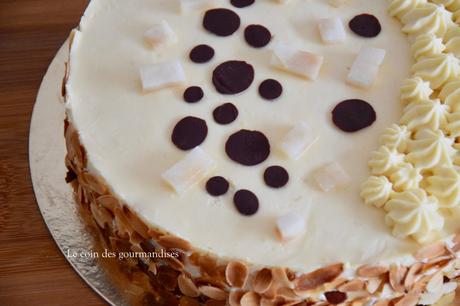 Entremet poires-chocolat