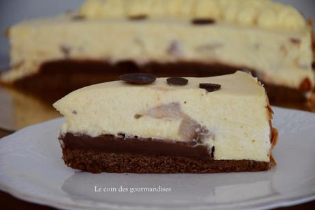 Entremet poires-chocolat