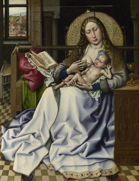Robert_Campin_-_The_Virgin_and_Child_before_a_Firescreen_(National_Gallery_London)